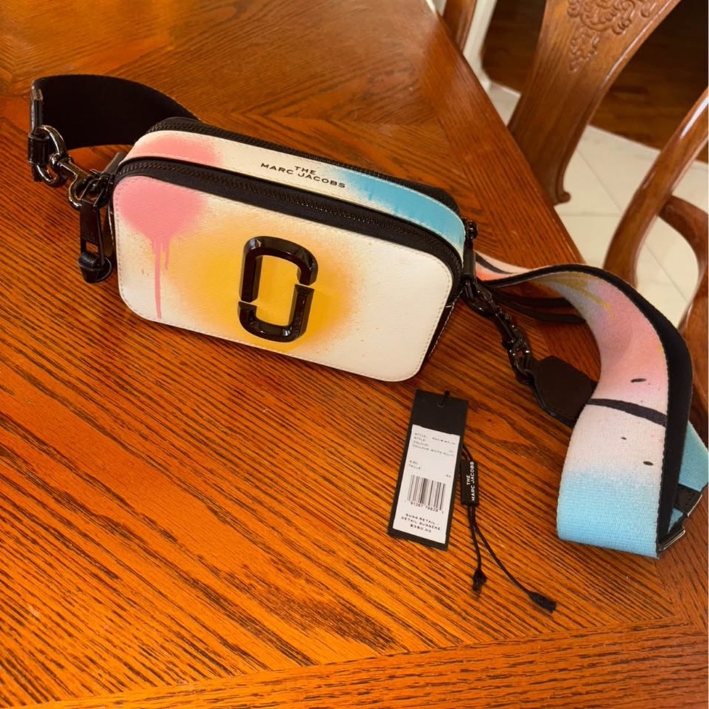 Marc Jacobs White and Black Crossbody Bag
